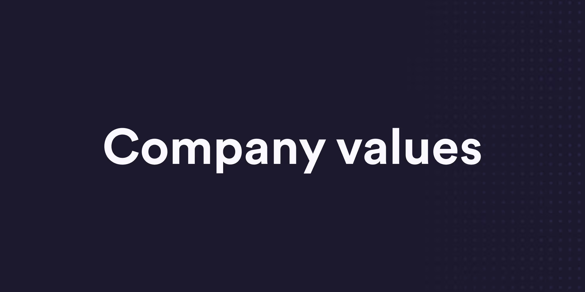 Our Company Values