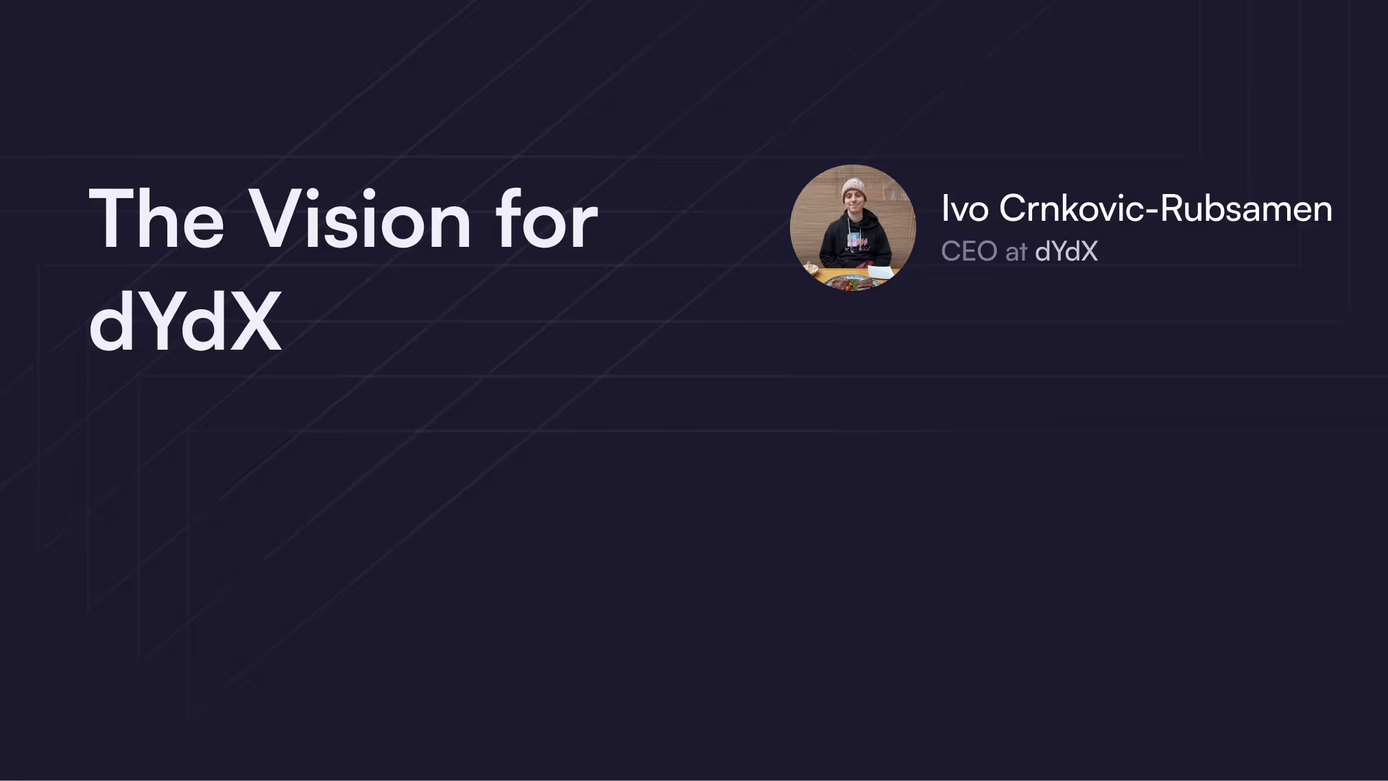 The Vision for dYdX