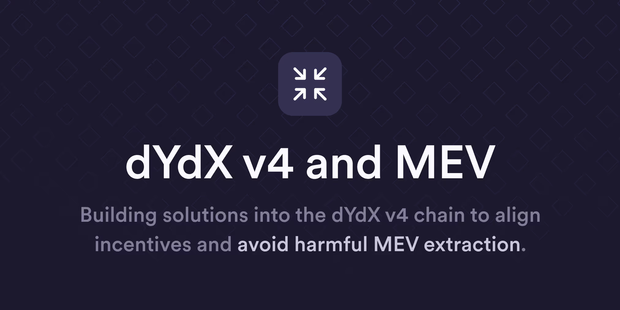dYdX v4 and MEV
